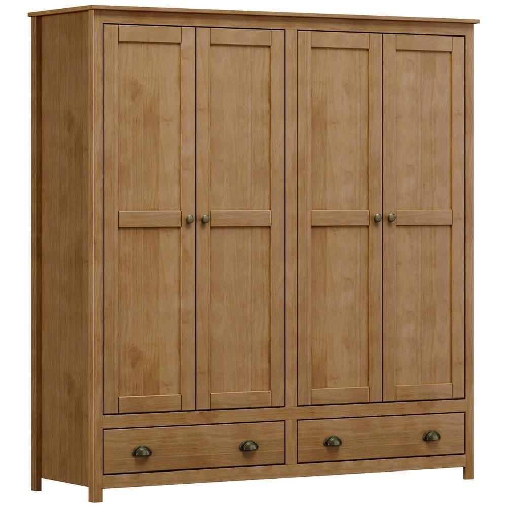 Guarda Roupa Casal 176cm 4 Portas 2 Gavetas Lázio Freijó F07 - Mpozenato - 4