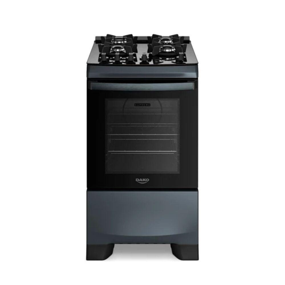 Fogão Dako 4 Bocas Supreme Timer Glass Titanium Bivolt - 1