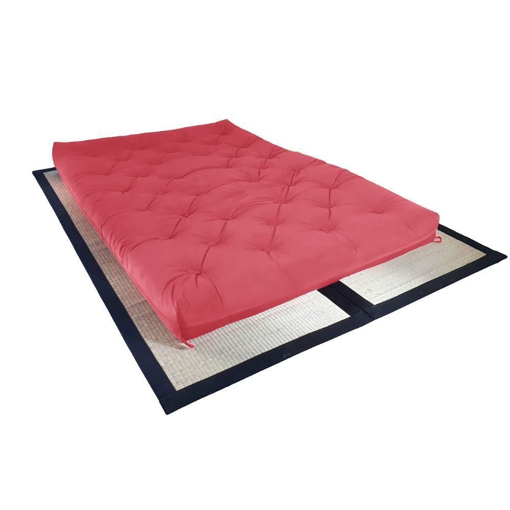 Futon Sofa Cama Casal D33 Tendencia Oriental Goiaba - 1