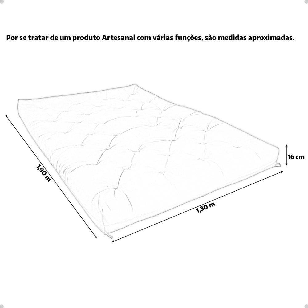 Futon Sofa Cama Casal D33 Tendencia Oriental Goiaba - 4