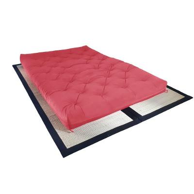 Futon Sofa Cama Casal D33 Tendencia Oriental Goiaba