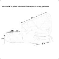 Futon Sofa Cama Casal D33 Tendencia Oriental Goiaba - 3