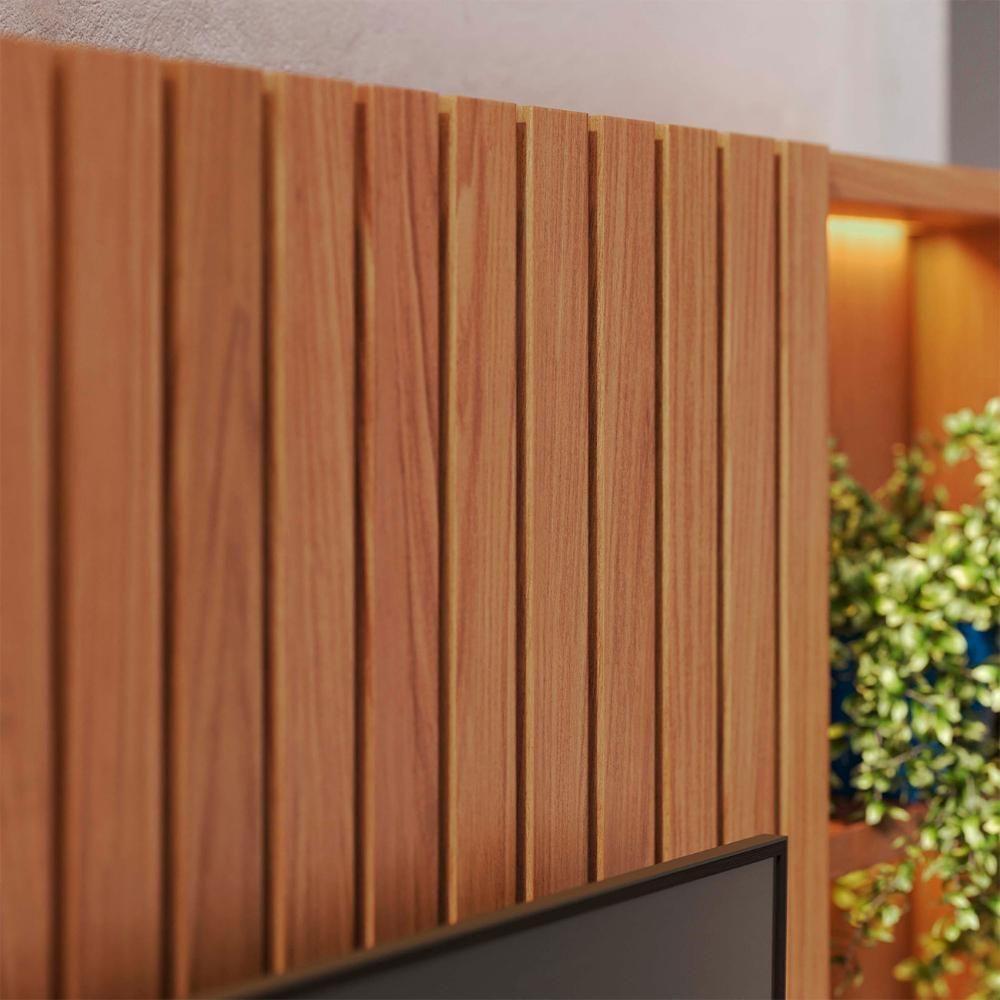 Estante Painel TV 82 Polegadas 240cm Com Led Hawai Freijó Off White C05 - Mpozenato - 9