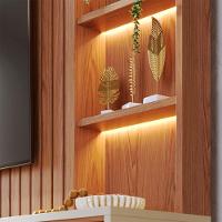 Estante Painel TV 82 Polegadas 240cm Com Led Hawai Freijó Off White C05 - Mpozenato - 8