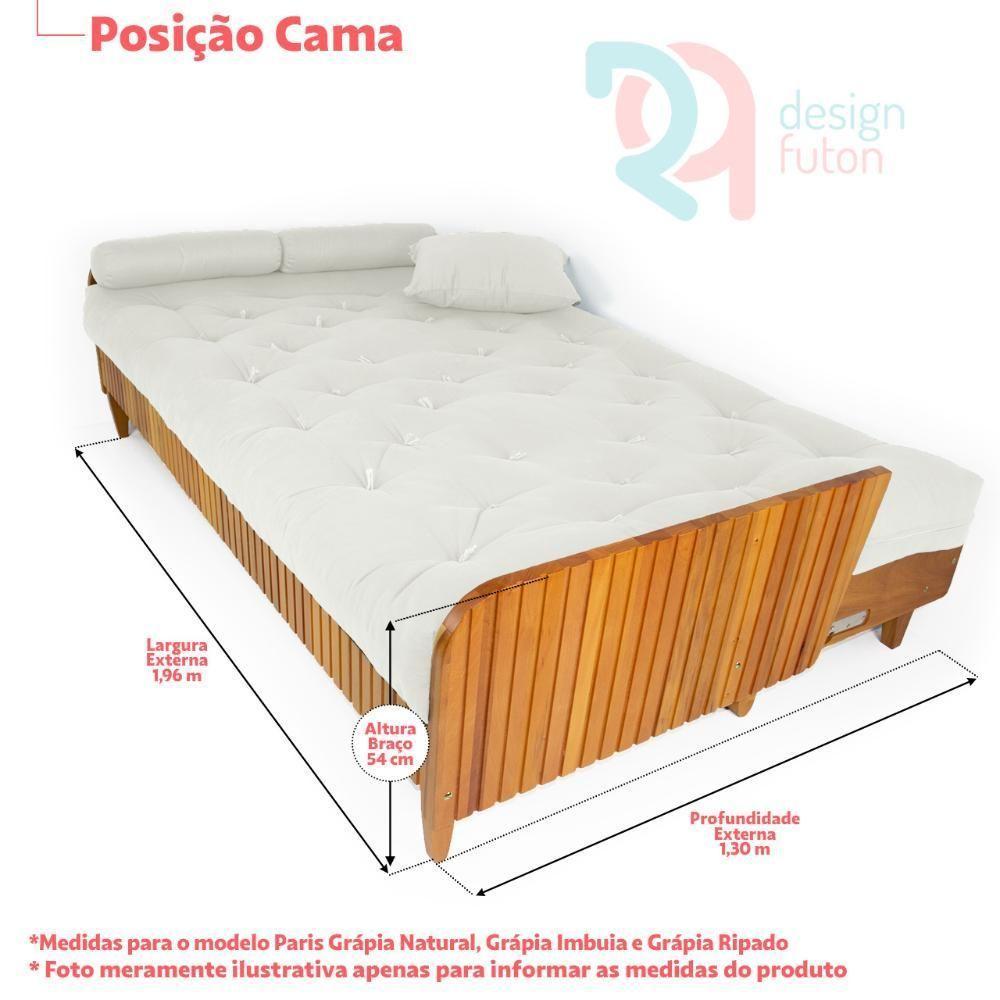 Sofá Cama Paris Ripado Branco Acquablock Amarelo Nobre - 6