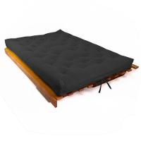Sofá Cama Futon L Acquablock Preto Em Madeira Nobre Maciça - 2