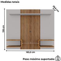 Painel Suspenso TV 55 Polegadas 163 Cm Atlas Bechara Off White Cinamomo - 3