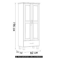 Guarda Roupa Solteiro 82cm 2 Portas 1 Gaveta Renzo Freijó F07 - Mpozenato - 2