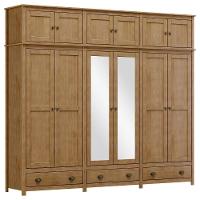 Guarda Roupa Casal 261cm Com Espelho Lázio Freijó F07 - Mpozenato - 2
