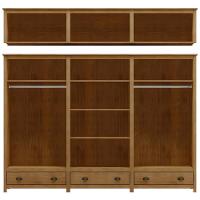 Guarda Roupa Casal 261cm Com Espelho Lázio Freijó F07 - Mpozenato - 5