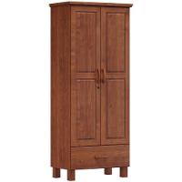 Guarda Roupa Solteiro 82cm 2 Portas 1 Gaveta Renzo Imbuia F07 - Mpozenato - 2