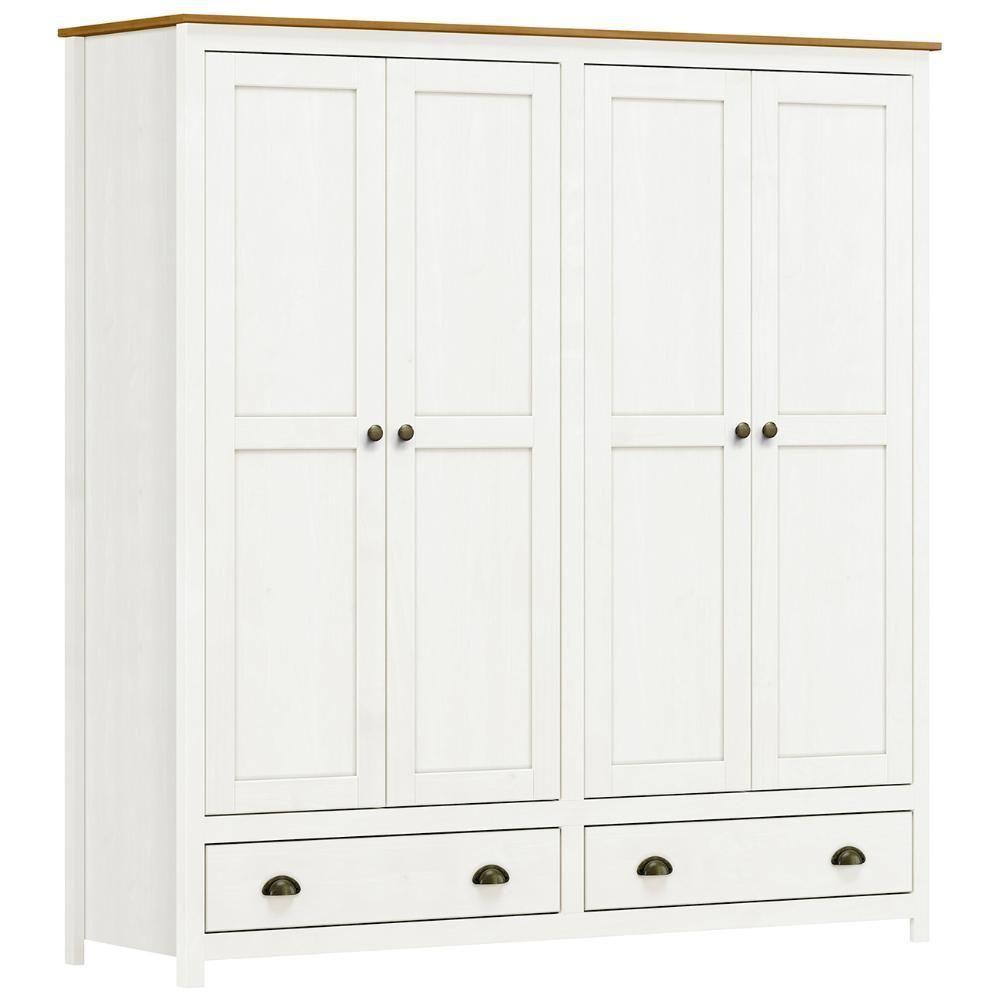 Guarda Roupa Casal 176cm 4 Portas 2 Gavetas Lázio Branco/freijó F07 - Mpozenato - 2