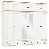 Guarda Roupa Casal 261cm Com Espelho Lázio Branco/freijó F07 - Mpozenato - 2