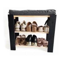 Sapateira Hall Entrada Organizador Multiuso Com Almofada Cinza - 2