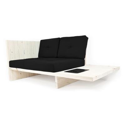 Sofá 2 Lugares Londres Pinus Natural