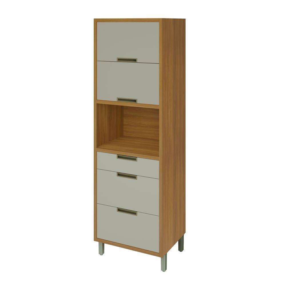 Paneleiro 2 Portas 3 Gavetas Imperatriz Nesher Móveis Freijó-off White - 1