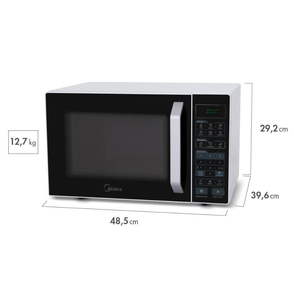 Micro-ondas Midea 27L MXSA27 Branco Com Preto 220V - 7