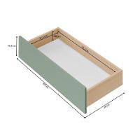 Cômoda 05 Gavetas Compacta Amêndoa/verde - 3