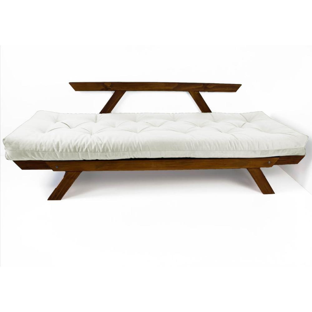 Sofá Japão Futon Acquablock Madeira Cor Imbuia - 4
