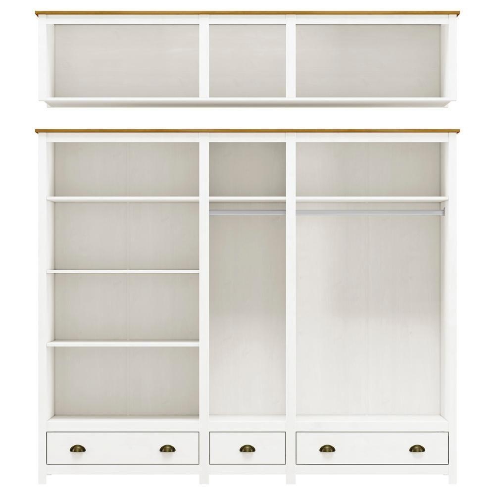 Guarda Roupa Casal 221cm 10 Portas 3 Gavetas Lázio Branco/freijó F07 - Mpozenato - 4