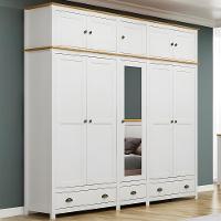 Guarda Roupa Casal 221cm 10 Portas 3 Gavetas Lázio Branco/freijó F07 - Mpozenato - 1