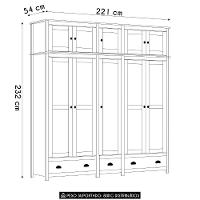 Guarda Roupa Casal 221cm 10 Portas 3 Gavetas Lázio Branco/freijó F07 - Mpozenato - 3