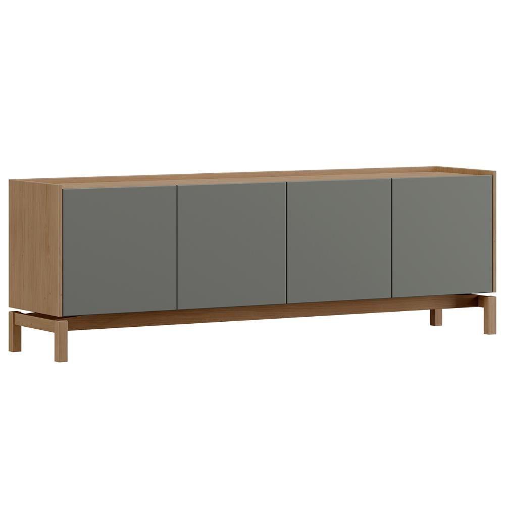 Rack TV 50 Polegadas 180cm 2 Portas 2 Gavetas Soleil Oak Cinza F07 - Mpozenato - 2