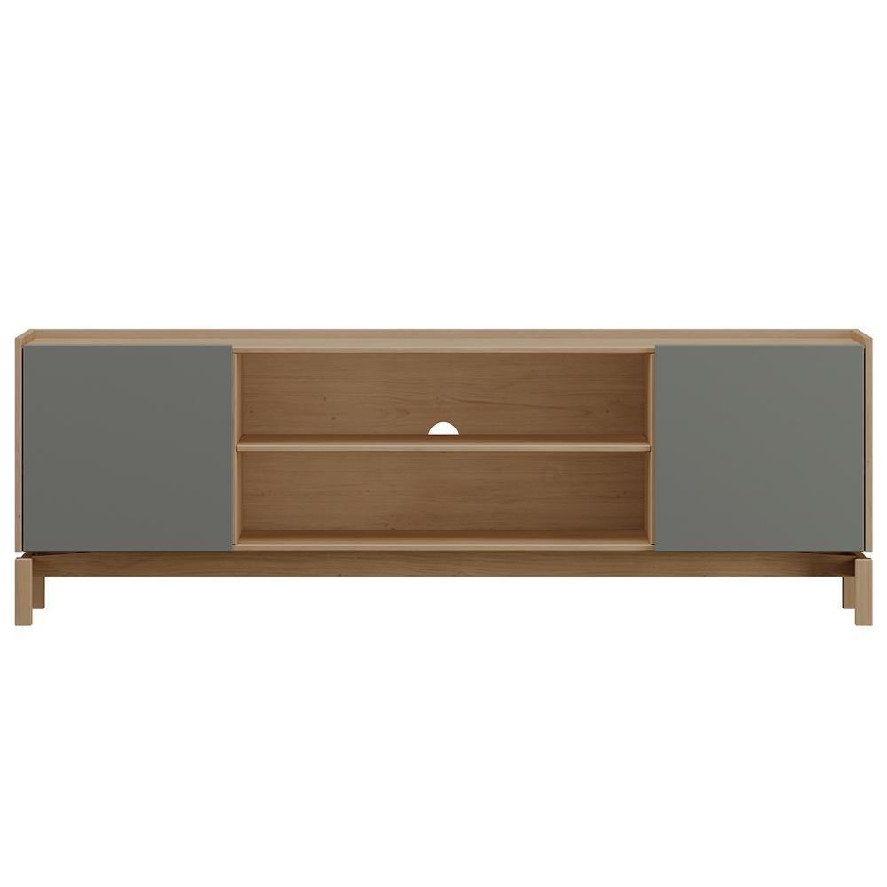 Rack TV 50 Polegadas 180cm 2 Portas 2 Gavetas Soleil Oak Cinza F07 - Mpozenato - 5