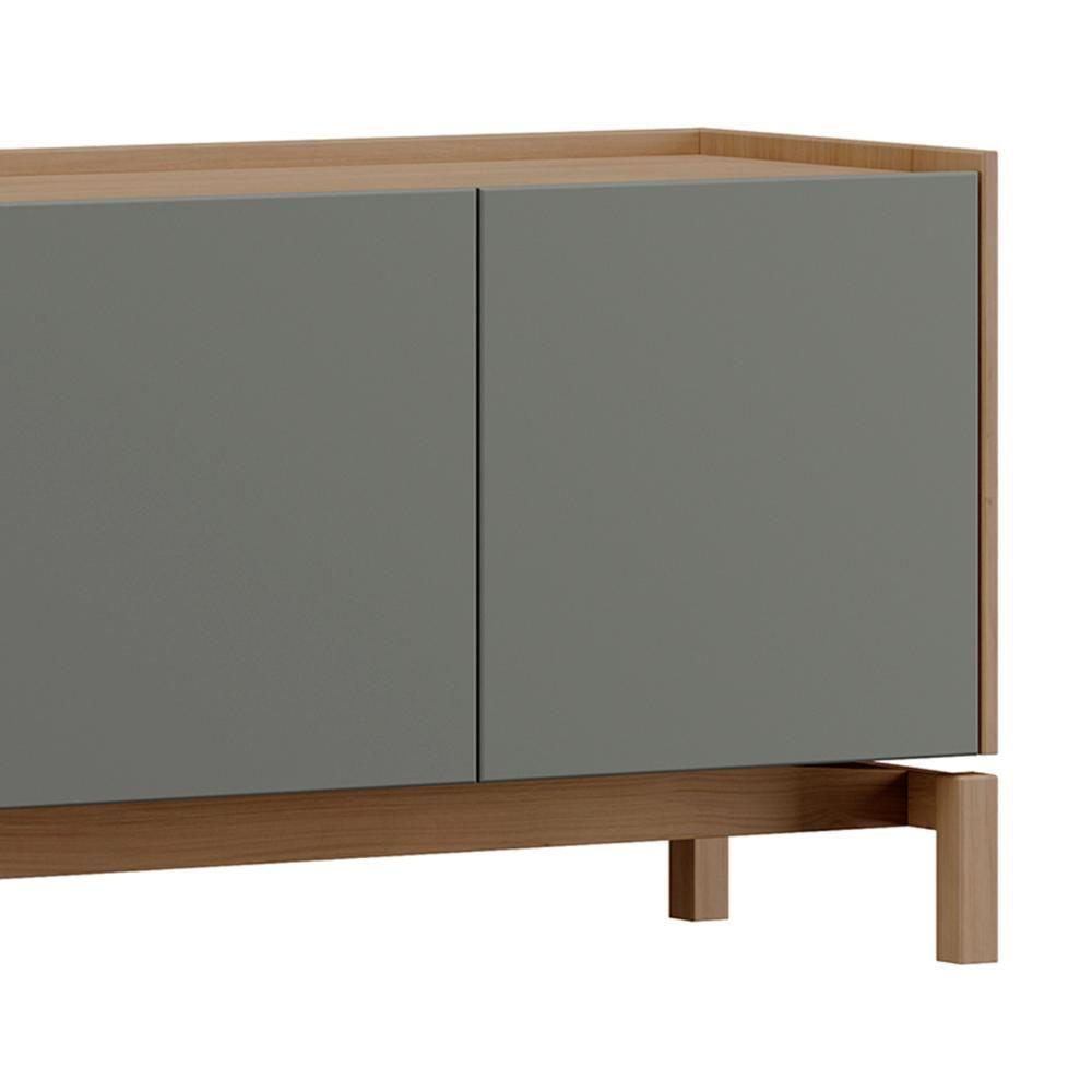 Rack TV 50 Polegadas 180cm 2 Portas 2 Gavetas Soleil Oak Cinza F07 - Mpozenato - 7