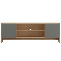 Rack TV 50 Polegadas 180cm 2 Portas 2 Gavetas Soleil Oak Cinza F07 - Mpozenato - 5