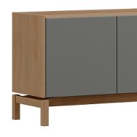 Rack TV 50 Polegadas 180cm 2 Portas 2 Gavetas Soleil Oak Cinza F07 - Mpozenato - 6