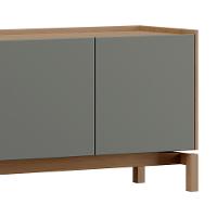 Rack TV 50 Polegadas 180cm 2 Portas 2 Gavetas Soleil Oak Cinza F07 - Mpozenato - 7