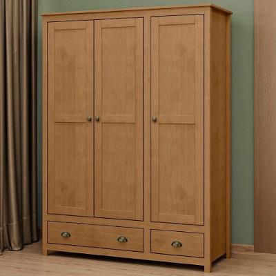 Guarda Roupa Solteiro 136cm 3 Portas Lázio Freijó F07 - Mpozenato