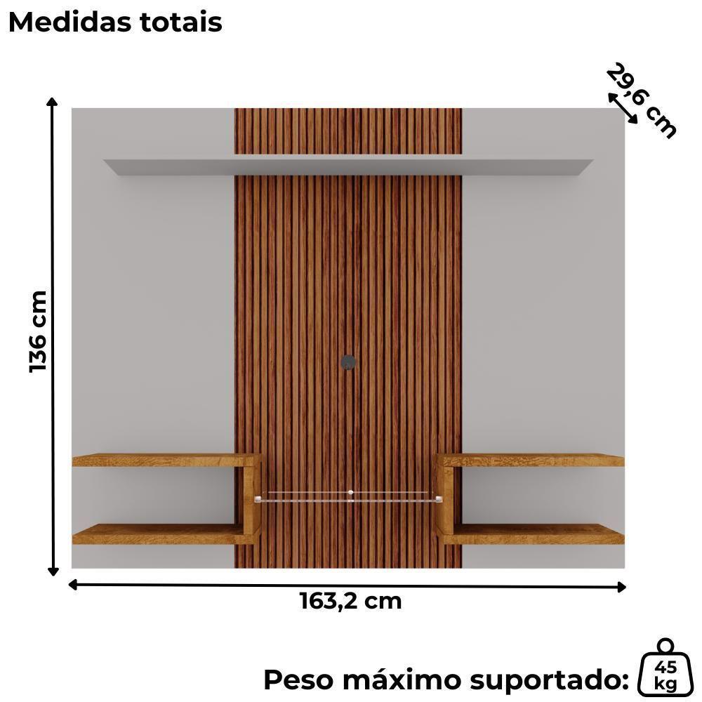 Painel Suspenso TV 55 Polegadas 163 Cm Atlas Bechara Off White Naturalle - 3