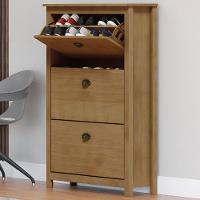 Sapateira De Madeira 80cm 3 Portas Lázio Freijó F07 - Mpozenato - 1