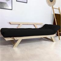 Sofá Japão Futon Acquablock Preto Em Madeira Maciça - 2