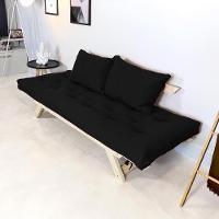 Sofá Japão Futon Acquablock Preto Em Madeira Maciça - 5