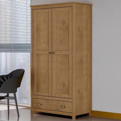 Guarda Roupa Solteiro Lázio F07 2 Portas de Bater 1 Gaveta Freijó Madeira Mpozenato