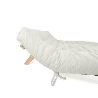 Sofa Cama Futon Oriental King Branco Off Acquablock Madeira Maciça Pinus Natural Sem Pintura