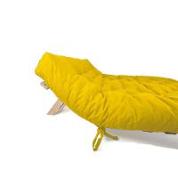 Sofa Cama Futon Oriental King Amarelo Madeira Maciça Pinus Natural Sem Pintura - 6