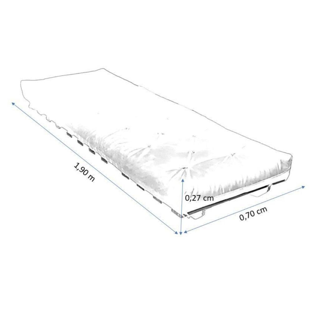 Sofa Cama Solteiro Futon Dobrável Marrom Acquablock - 5