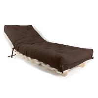 Sofa Cama Solteiro Futon Dobrável Marrom Acquablock - 1