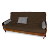 Sofá Cama Paris Acquablock Marrom Madeira Maciça Cor Imbuia - 1