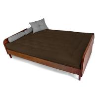 Sofá Cama Paris Acquablock Marrom Madeira Maciça Cor Imbuia - 3
