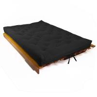 Sofá Cama Futon L Sarja Preto Em Madeira Nobre Maciça - 3