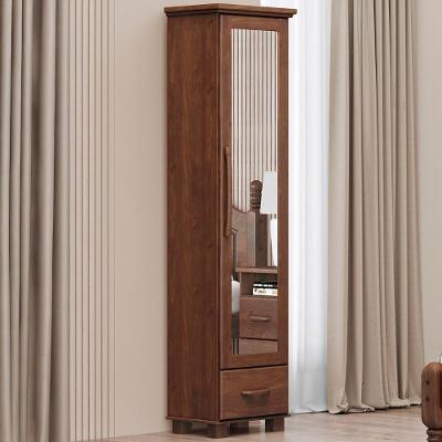 Sapateira De Madeira 47cm 1 Porta Com Espelho Eduarda Café F07 - Mpozenato