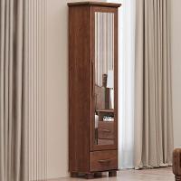 Sapateira De Madeira 47cm 1 Porta Com Espelho Eduarda Café F07 - Mpozenato - 1