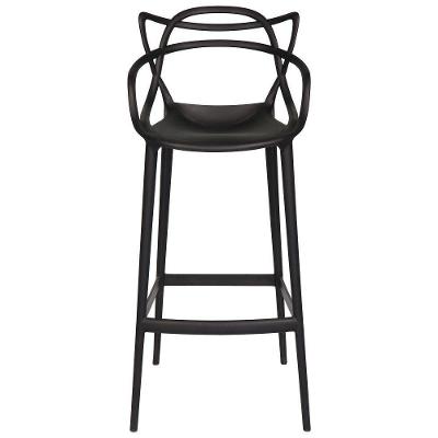 Kit Com 4 Banquetas Média Masters Allegra 66 Cm Preto