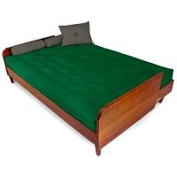 Sofá Cama Paris Sarja Verde Bandeira Madeira Nobre Cor Imbuia - 6