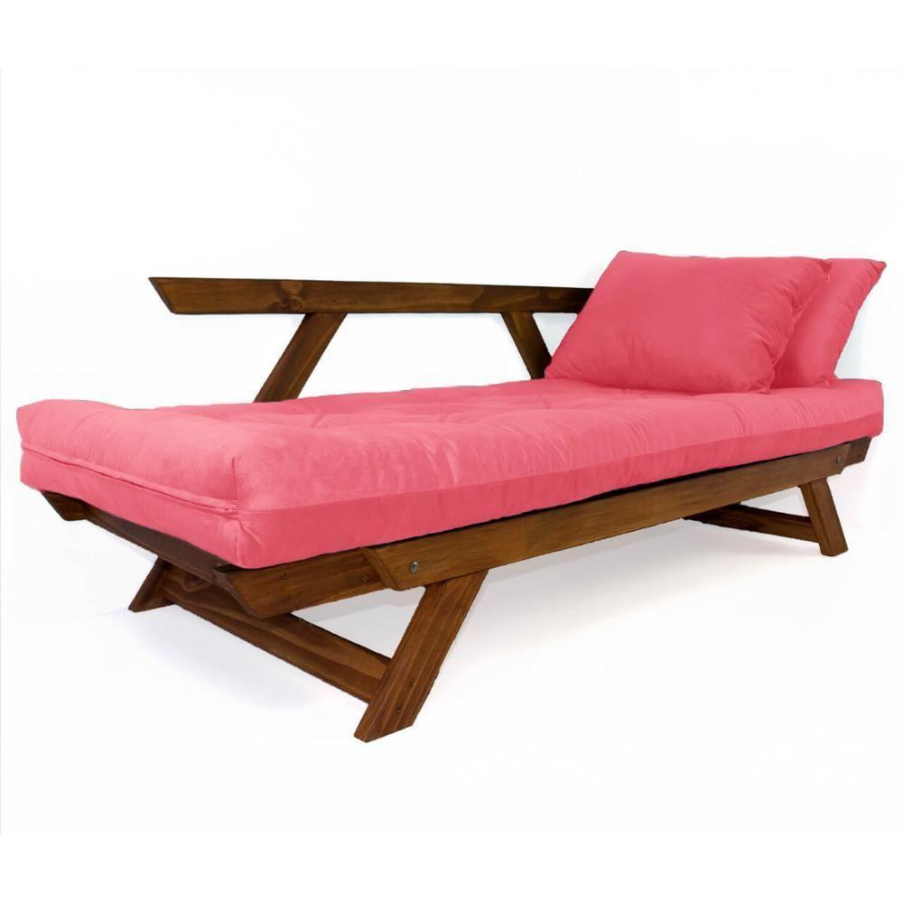 Sofá Japão Futon Goiaba Em Madeira Maciça Imbuia - 3